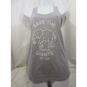 IDEAL NEXT LEVEL gray racerback elephant 5K 10K tank top Women S